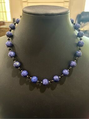 Vintage Lapis Lazuli Bead Necklace